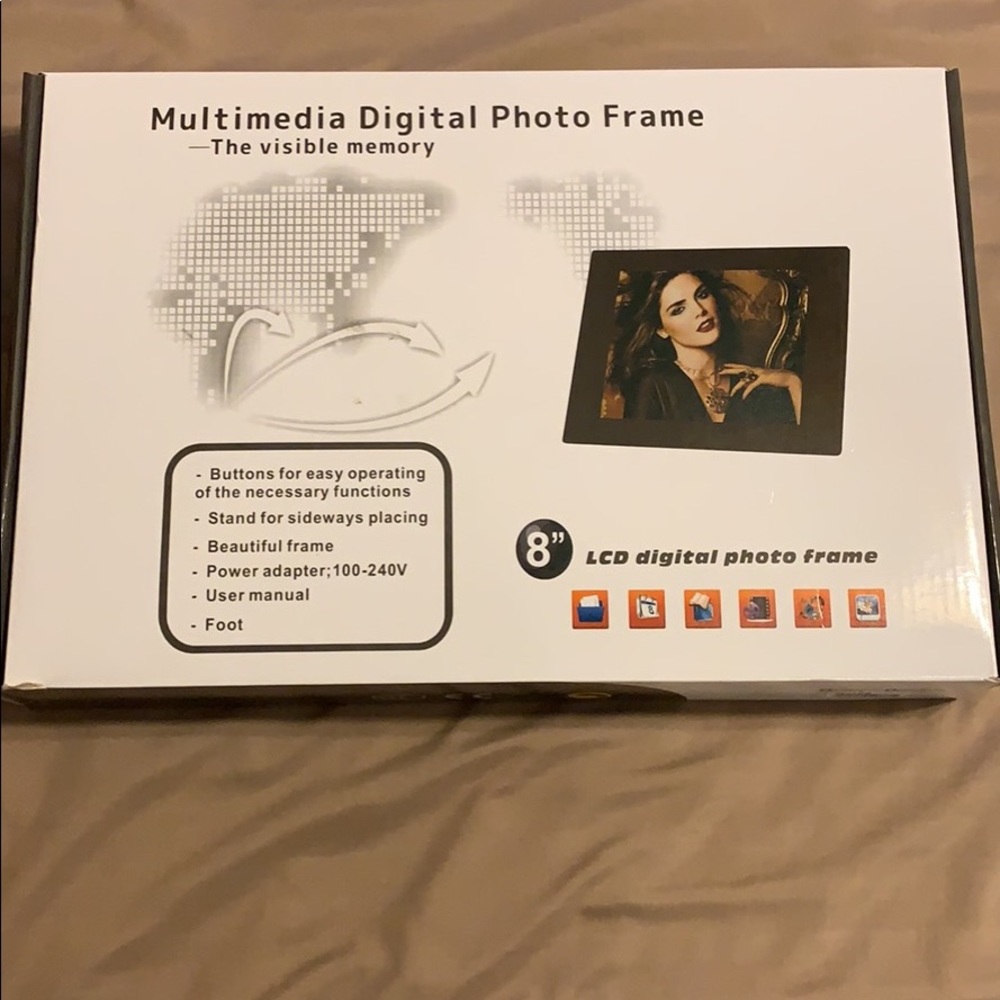New 8” LCD Multimedia Digital Photo Frame